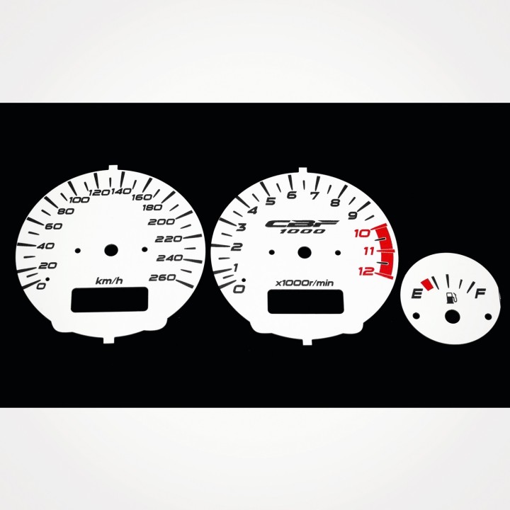 Honda CBF 1000 2006-2010 KM/H White - 1