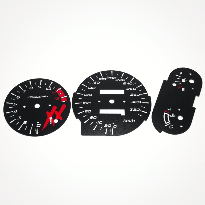 Honda CBR 1100 XX Blackbird 1996-2000 HISS KM/H Black - 1