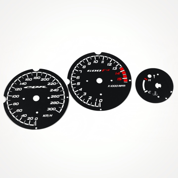 Honda CBR 600 F3 Black KM/H Gauge Faces