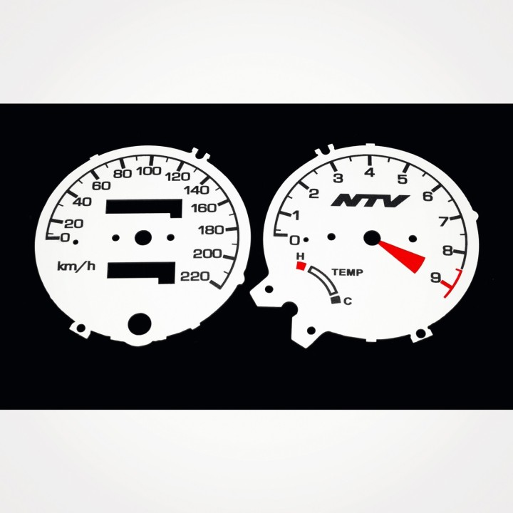 Honda NTV 650 Deauville 1992-1997 KM/H White - 1
