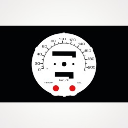 Honda VT 1100C Shadow 1987-1994 KM/H White - 1