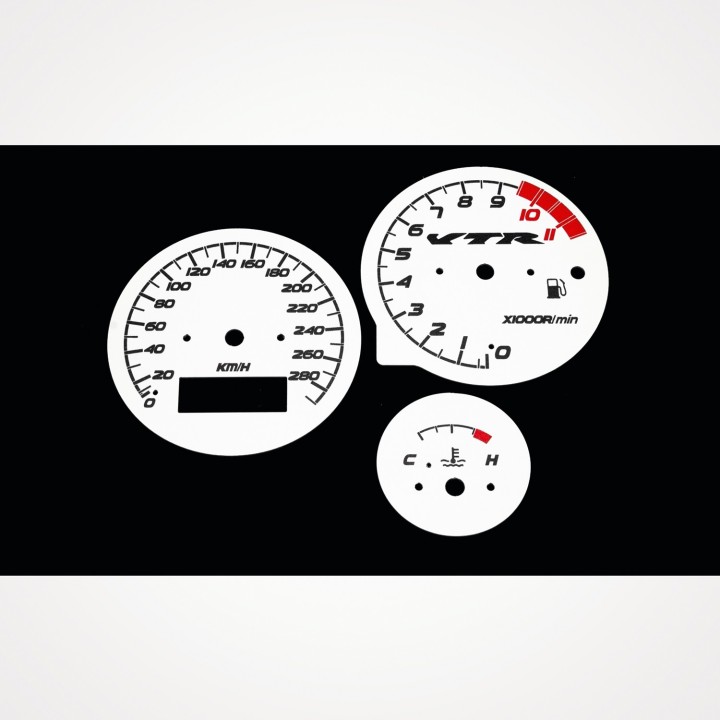 Honda VTR 1000 F 1997-2000 KM/H White - 1