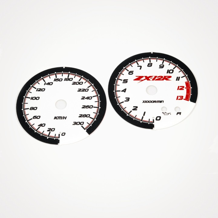 Kawasaki ZX-12R Ninja 2002-2006 KM/H White - 1