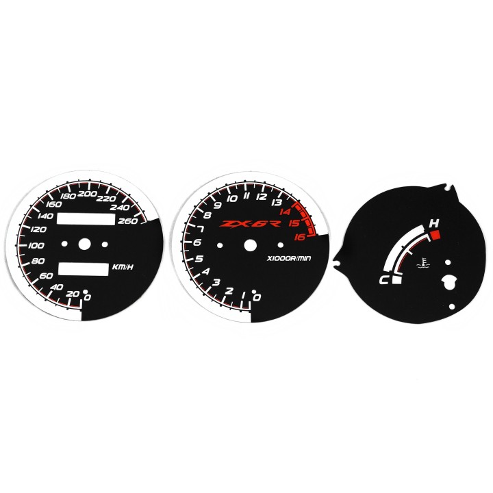 Kawasaki ZX-6R Ninja 600 1995-1997 KM/H Black - 1