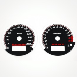 Kawasaki ZX-6R Ninja 600 2000-2002 KM/H Black - 1