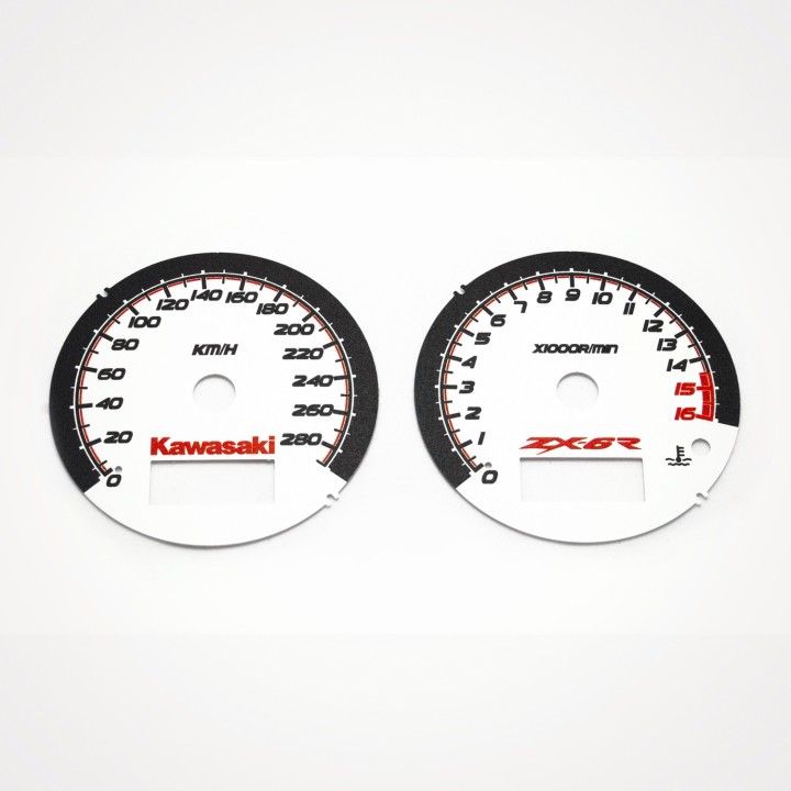 Kawasaki ZX-6R Ninja 600 2000-2002 KM/H White - 1