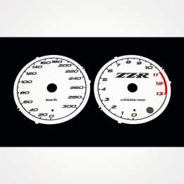 Kawasaki ZZR 1400 2006-2011 KM/H White - 1