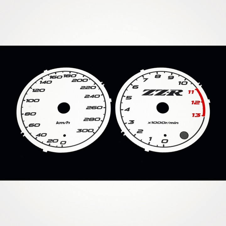 Kawasaki ZZR 1400 2006-2011 KM/H White - 1