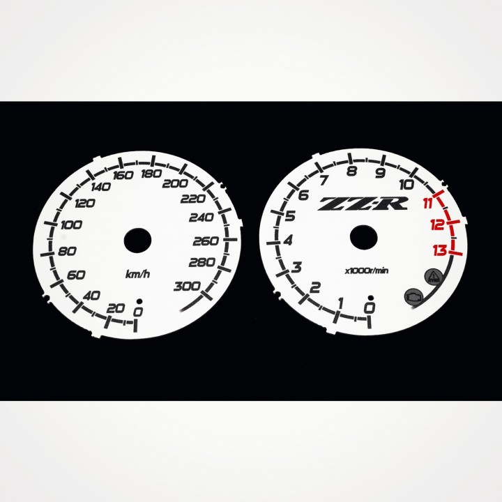 Kawasaki ZZR 1400 2012-2016 KM/H White - 1