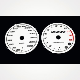 Kawasaki ZZR 1400 ABS 2006-2011 KM/H White - 1