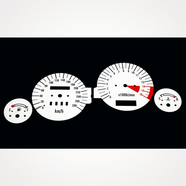 Kawasaki ZZR 600 E ZX6E 1993-2000 KM/H White - 1