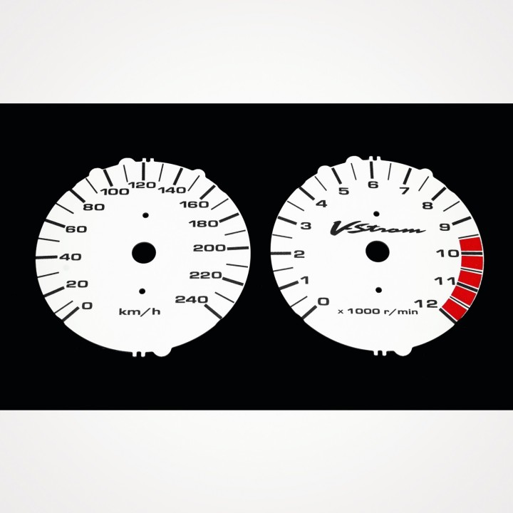 Suzuki DL 1000 V-Strom 2004-2009 KM/H White - 1