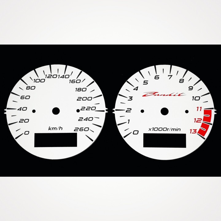 Suzuki GSF 1200 Bandit 2001-2006 KM/H White - 1
