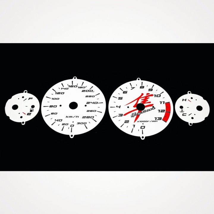 Suzuki GSX 1300 R Hayabusa 2001-2007 KM/H White - 1