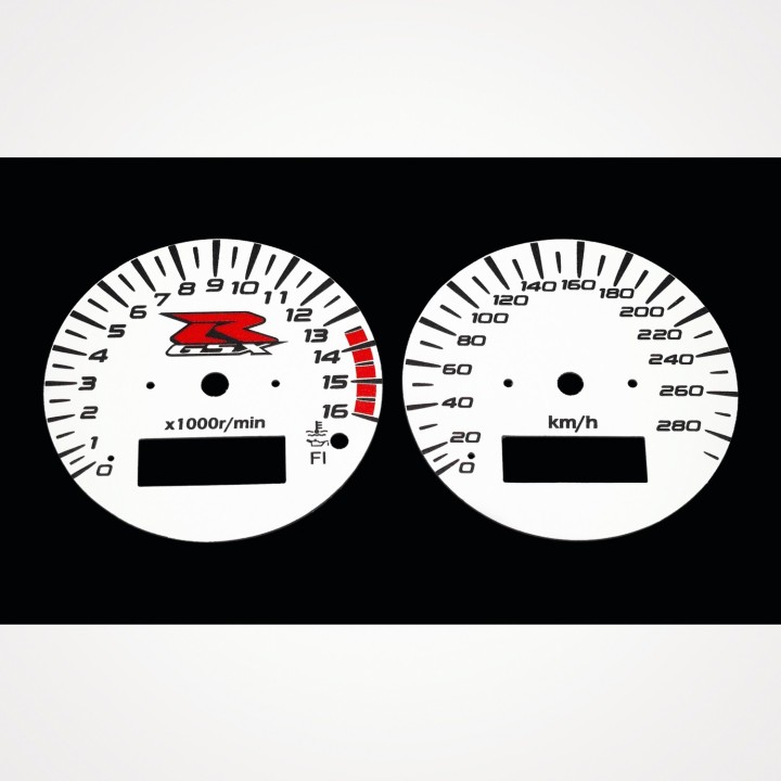 Suzuki GSX-R 600 1997-2000 KM/H White - 1