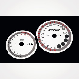 Yamaha FJR 1300 2006-2012 KM/H White - 1