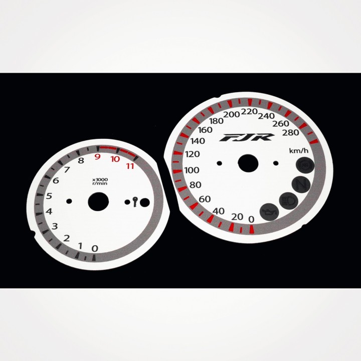 Yamaha FJR 1300 2006-2012 KM/H White - 1