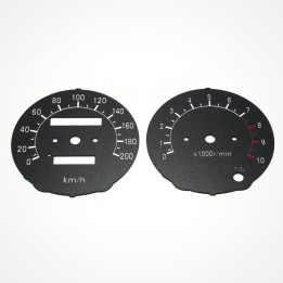 Honda CBR 600 F2 Black KM/H Gauge Faces