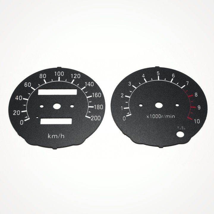 Honda CBR 600 F2 Black KM/H Gauge Faces