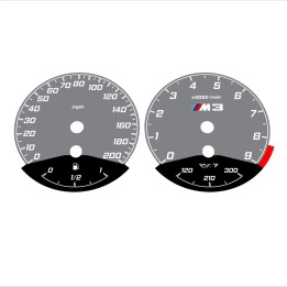 BMW E90 E92 M3 Gray - Black Bottom - 23