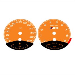 BMW E90 E92 M3 Orange - Black Bottom - 24