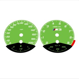 BMW E90 E92 M3 Green - Black Bottom - 24