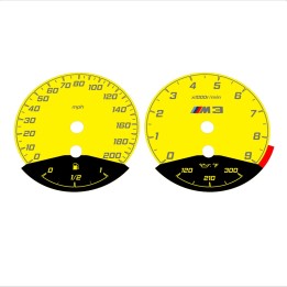 BMW E90 E92 M3 Yellow - Black Bottom - 24