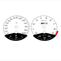 BMW E90 E92 M3 White - Black Bottom - 23