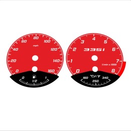 BMW E90 E92 335i 160 MPH Red - Black Bottom - 67
