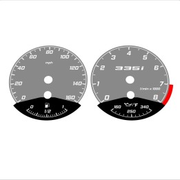 BMW E90 E92 335i 160 MPH Gray - Black Bottom - 67