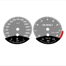 BMW E90 E92 335i 280 KM/H Gray - Black Bottom - 35