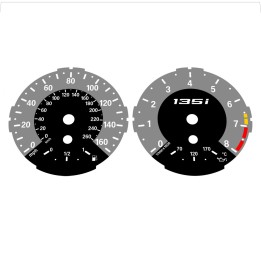 BMW E82 E87 135i 160 MPH + km/h Gray - 1M Style - 1