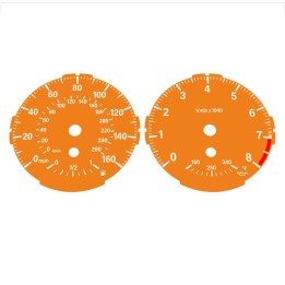 BMW E82 E87 135i 160 MPH + km/h Orange - Standard - 1