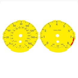 BMW E82 E87 135i 160 MPH + km/h Yellow - Standard - 1