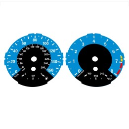 BMW E82 E87 135i 160 MPH + km/h Blue - 1M Style - 1