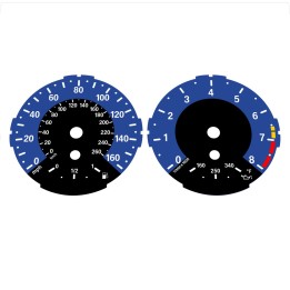 BMW E82 E87 135i 160 MPH + km/h Dark Blue - 1M Style - 1