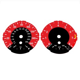 BMW E82 E87 135i 160 MPH + km/h Red - 1M Style - 1
