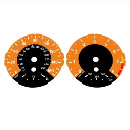 BMW E82 E87 135i 160 MPH + km/h Orange - 1M Style - 1