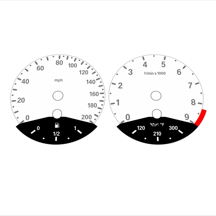 BMW E90 E92 M3 White - Black Bottom - 121