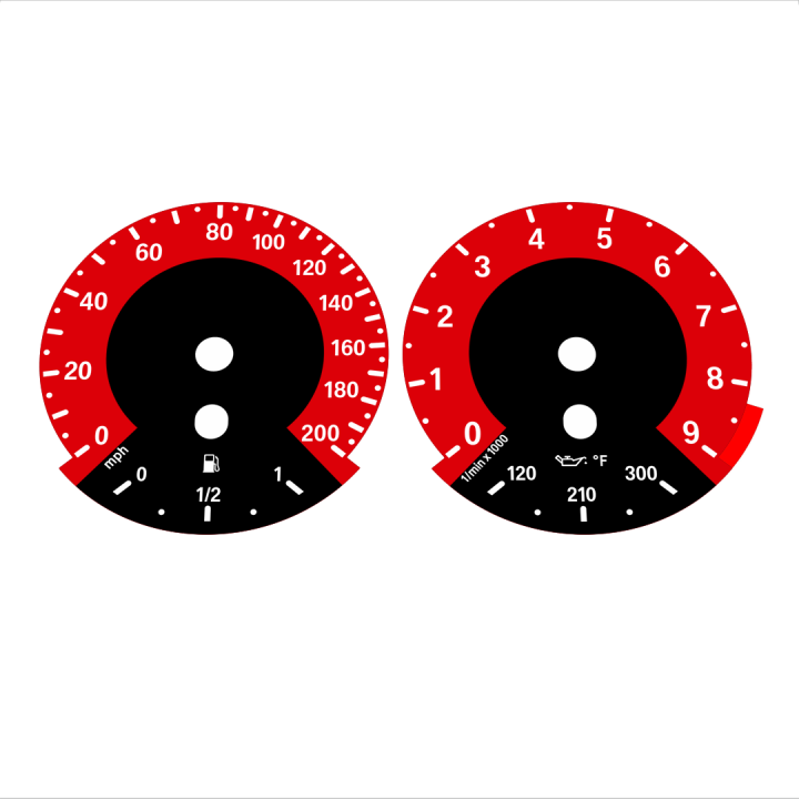 BMW E90 E92 M3 Red - 1M style - 61