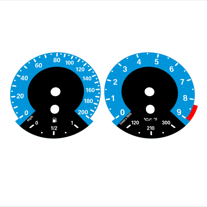 BMW E90 E92 M3 Blue - 1M style - 61