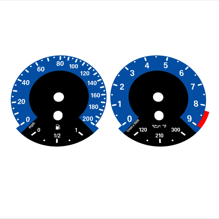 BMW E90 E92 M3 Dark Blue - 1M style - 61