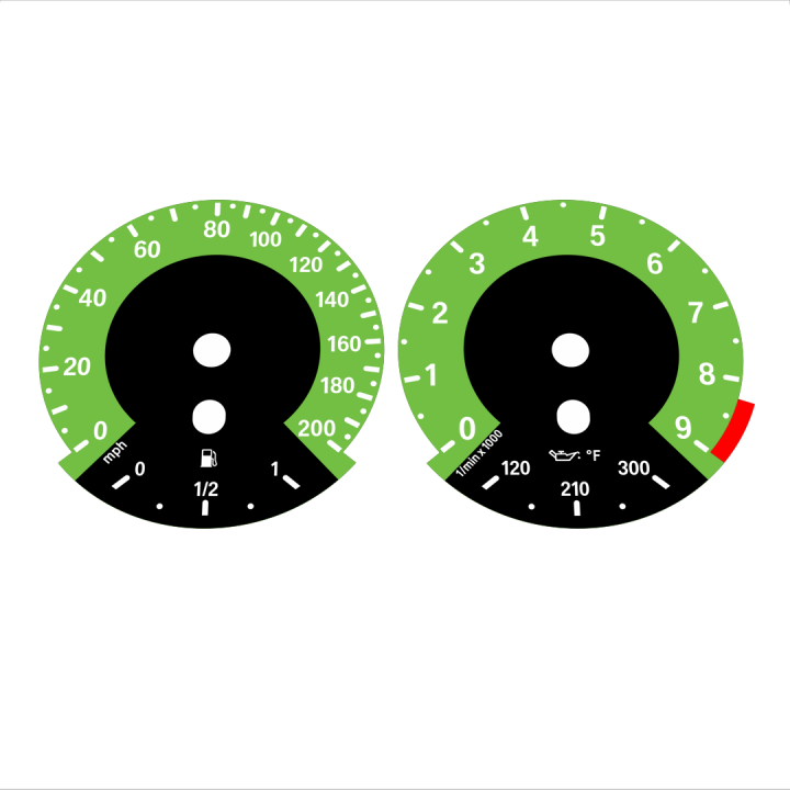 BMW E90 E92 M3 Green - 1M style - 61