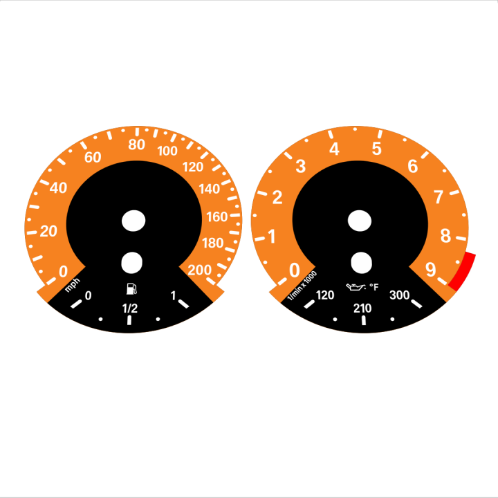 BMW E90 E92 M3 Orange- 1M style - 61