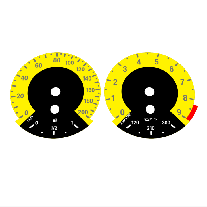 BMW E90 E92 M3 Yellow - 1M style - 61