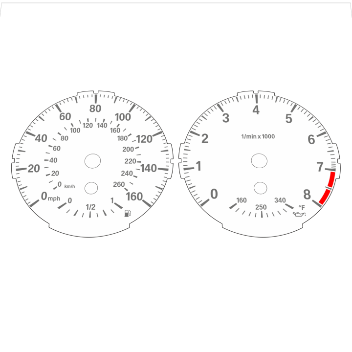 BMW E82 E87 135i 160 MPH + km/h White - Standard - 31