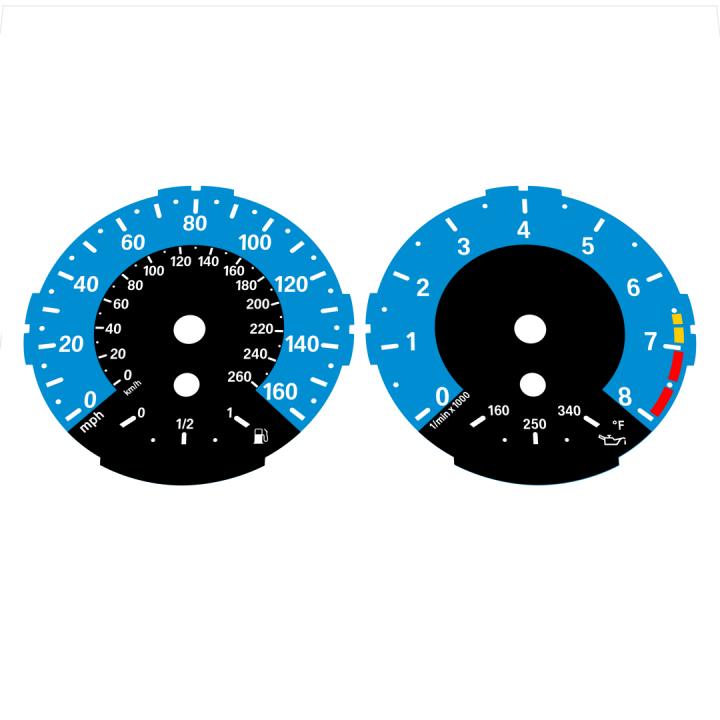 BMW E82 E87 135i 160 MPH + km/h Blue - 1M Style - 21
