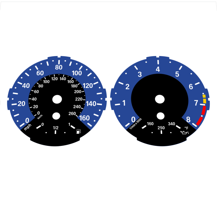 BMW E82 E87 135i 160 MPH + km/h Dark Blue - 1M Style - 21