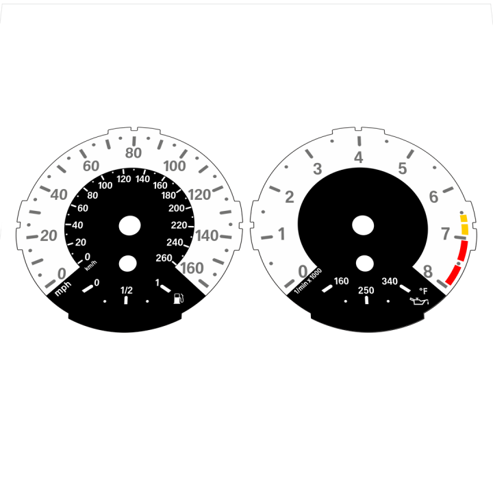 BMW E82 E87 135i 160 MPH + km/h White - 1M Style - 21