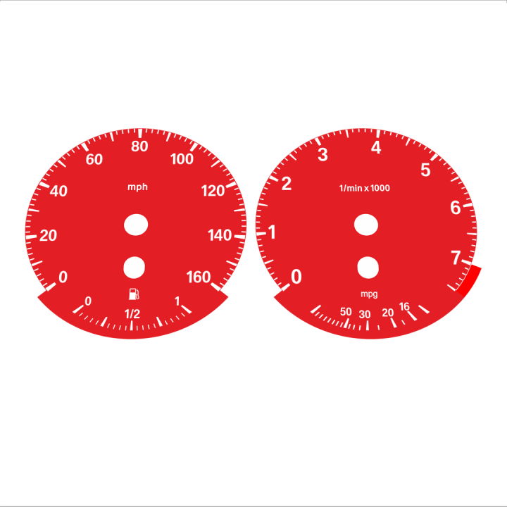 BMW E90 320i 325i 328i 330i MPH HIGH Red - 169